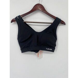 Yvette Women High Impact Sports Bras Criss Cross Back Running Bra MEDIUM